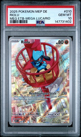 Pokémon Riolu - MEP Black Star Promos - Deutsch - PSA 10