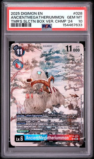 AncientMegatheriumon #028 - Alternative Art - Tamer's Selection Box Ver. Championship 2024 - PSA 10 - Englisch