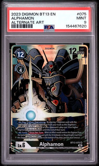 Alphamon #075 - Alternative Art - Versus Royal Knights - PSA 9 - Englisch