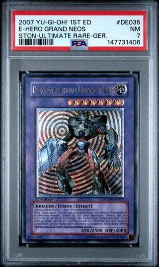Yu-Gi-Oh! Elementarheld Grand Neos - Strike of Neos - Deutsch - PSA 7