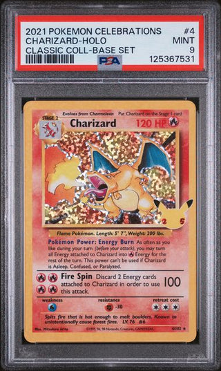 Pokémon Glurak - Englisch - Celebrations - PSA 9