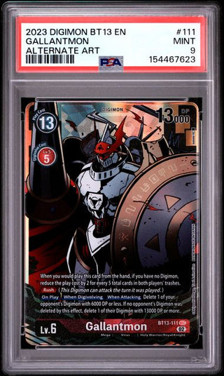 Gallantmon #111 - Alternative Art - Versus Royal Knights - PSA 9 - Englisch