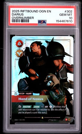 Darius, Hand of Noxus #302 - Showcase - Origins - PSA 10 - Englisch