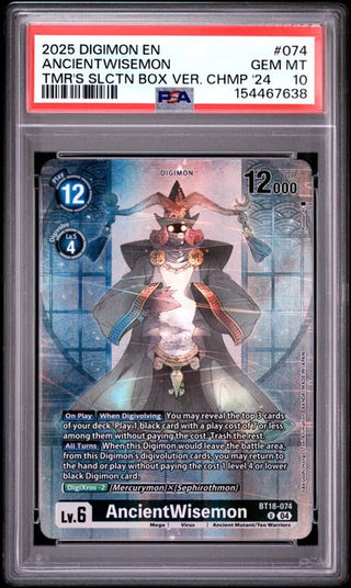 AncientWisemon #074 - Alternative Art - Tamer's Selection Box Ver. Championship 2024 - PSA 10 - Englisch