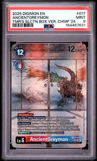 AncientGreymon #017 - Alternative Art - Tamer's Selection Box Ver. Championship 2024 - PSA 9 - Englisch