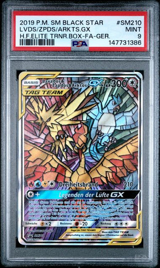 Pokémon Lavados & Zapdos & Arktos - SM Black Star Promo - Deutsch - PSA 9