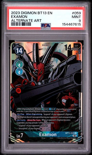 Examon #059 - Alternative Art - Versus Royal Knights - PSA 9 - Englisch
