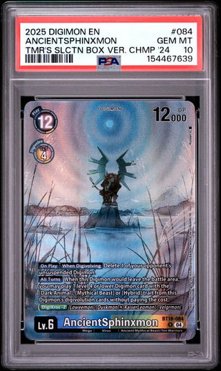 AncientSphinxmon #084 - Alternative Art - Tamer's Selection Box Ver. Championship 2024 - PSA 10 - Englisch