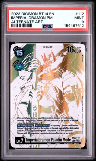 Imperialdramon Paladin Mode #112 - Alternative Art - Blast Ace - PSA 9 - Englisch