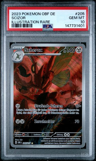 Pokémon Scherox - Obsidian Flames- Deutsch - PSA 10